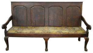 A George III oak settle