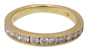 A half hoop diamond set eternity ring