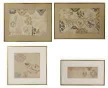 A collection of four 18th century and later samplers,