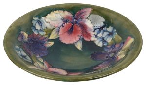 A Moorcroft 'Orchid' pattern shallow bowl,