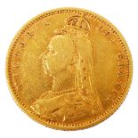 Victoria, 1892 gold half sovereign