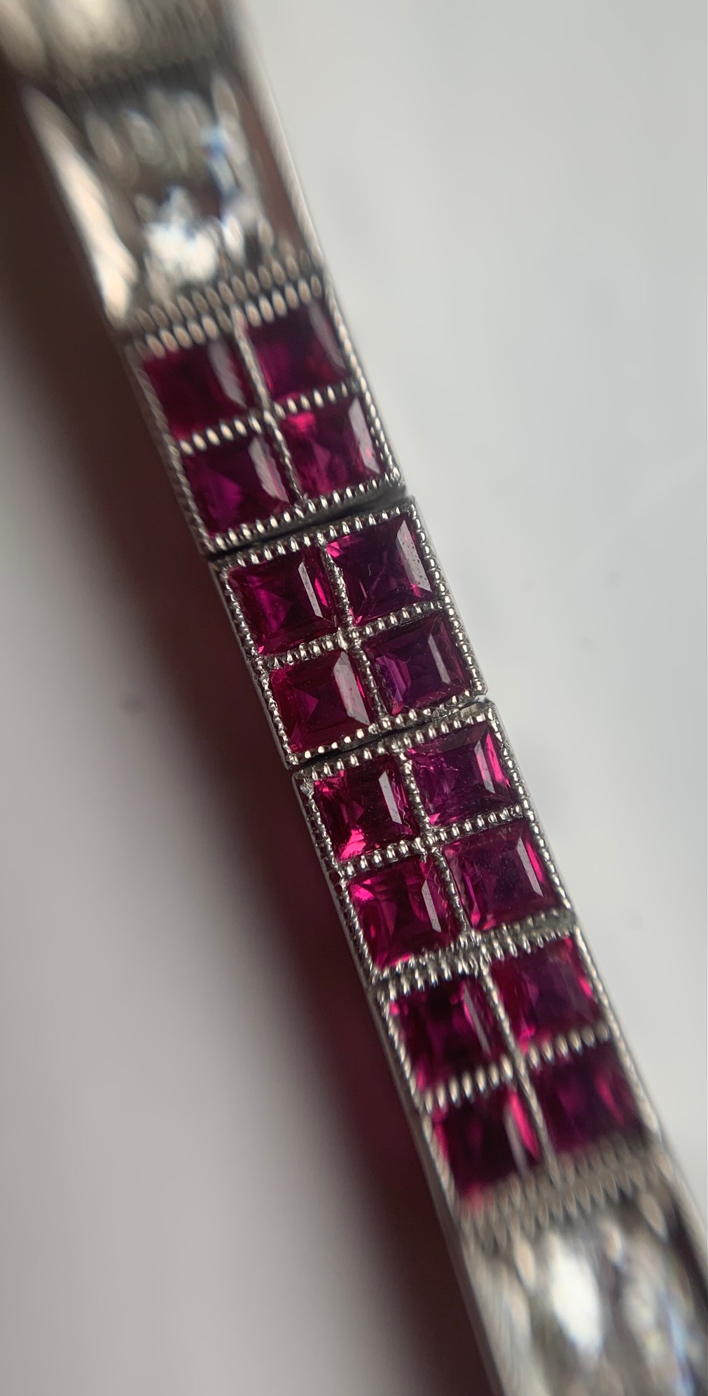 A ruby and diamond flexible link bracelet - Image 8 of 15