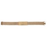 A 9ct gold rectangular identity bracelet