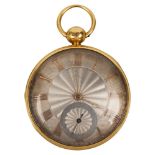 A George IV 18ct gold verge fusee open faced pocketwatch