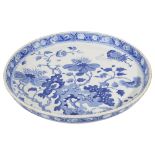 Early 19th century Spode blue and white 'India' pattern footed dish