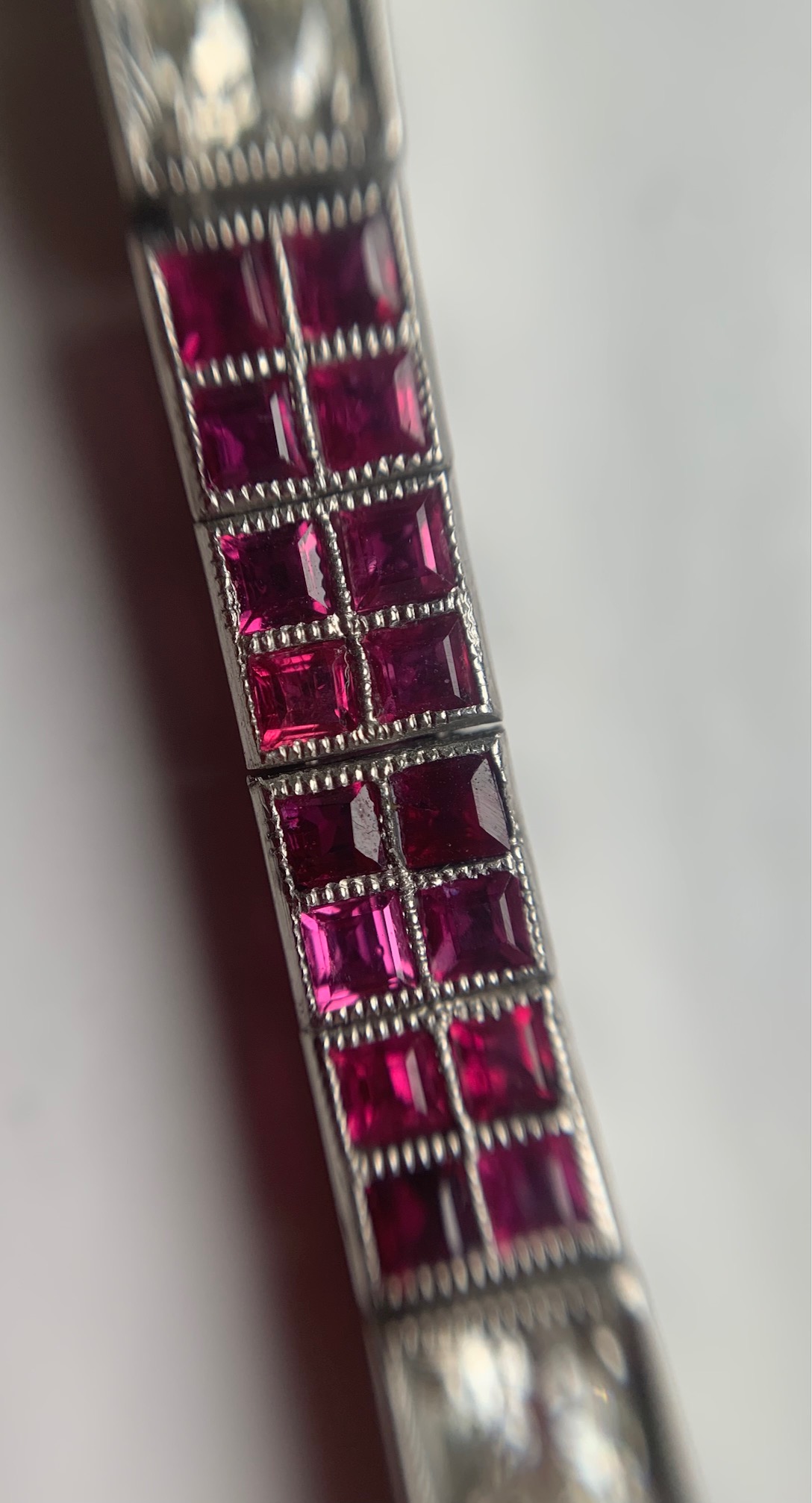 A ruby and diamond flexible link bracelet - Image 4 of 15