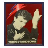 David Bowie: An original "Heroes" RCA records promotional standee, 1977