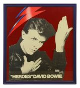 David Bowie: An original "Heroes" RCA records promotional standee, 1977