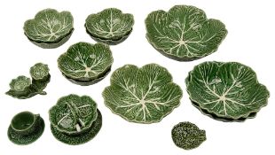 A quantity of Portuguese cabbage ware,