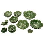 A quantity of Portuguese cabbage ware,