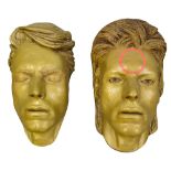 David Bowie: A limited edition plaster face mask, together with a further plaster face mask