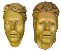 David Bowie: A limited edition plaster face mask, together with a further plaster face mask