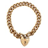 A 9ct gold curb link bracelet