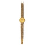 A Longines ladies 9ct gold quartz Presence bracelet wrist watch