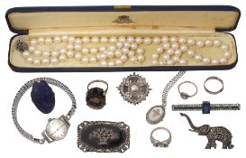 An assorted collection of jewellery and costume jewellery