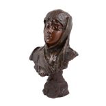 Emmanuel Villanis (1858-1914) 'Delila' An Art Nouveau bronze bust