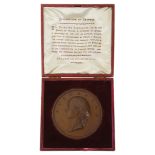 Princess Alexandra of Denmark, Entry to the City of London, 1863 commemorative bronze medal, cased
