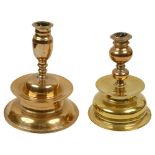 Two Nuremberg type candlesticks,