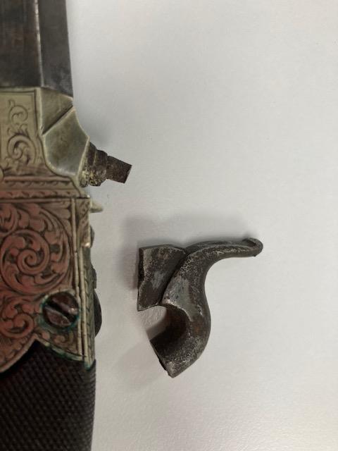 A pair of early 19th century Scottish boxlock percussion pistols by A Glendening Langholm - Image 2 of 6