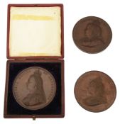 Three Victoria 1897 Diamond Jubilee commemorative medals