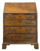 A George III small mahogany bureau