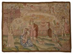 An English 17th Century needlework panel