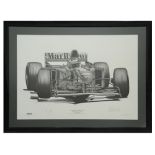 Formula One : Michael Schumacher signed print by Alan Stammers