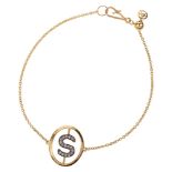 An Annoushka fine chain initial bracelet