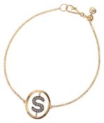 An Annoushka fine chain initial bracelet