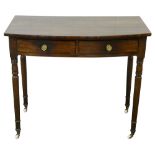 A Regency mahogany bowfront side table