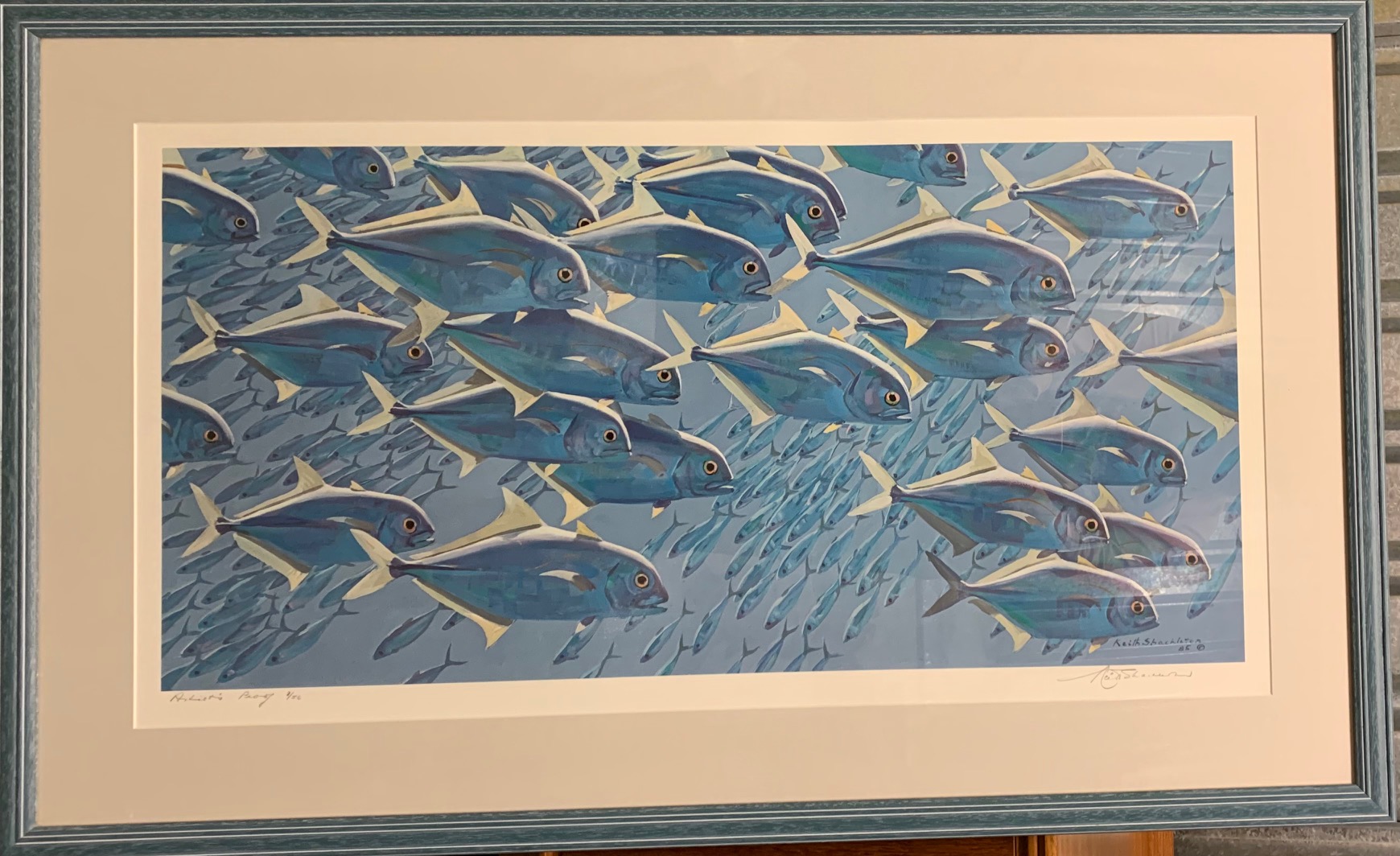 Keith Shackleton (British, 1923- 2015): 'School of Fish' limited edition print - Image 2 of 4