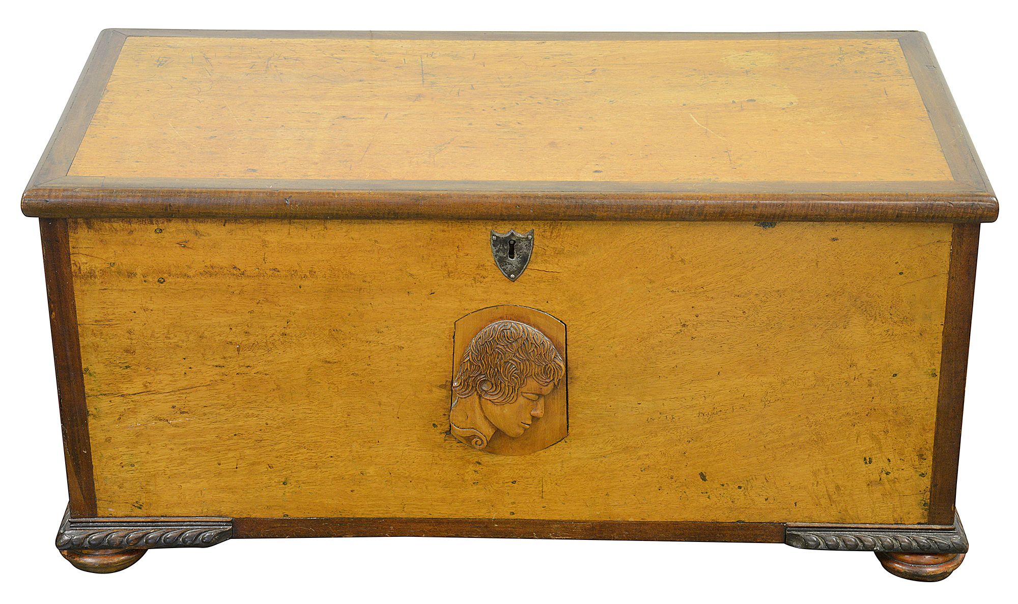 An early 19th century Colonial Anglo-Indian hardwood blanket chest