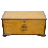 An early 19th century Colonial Anglo-Indian hardwood blanket chest