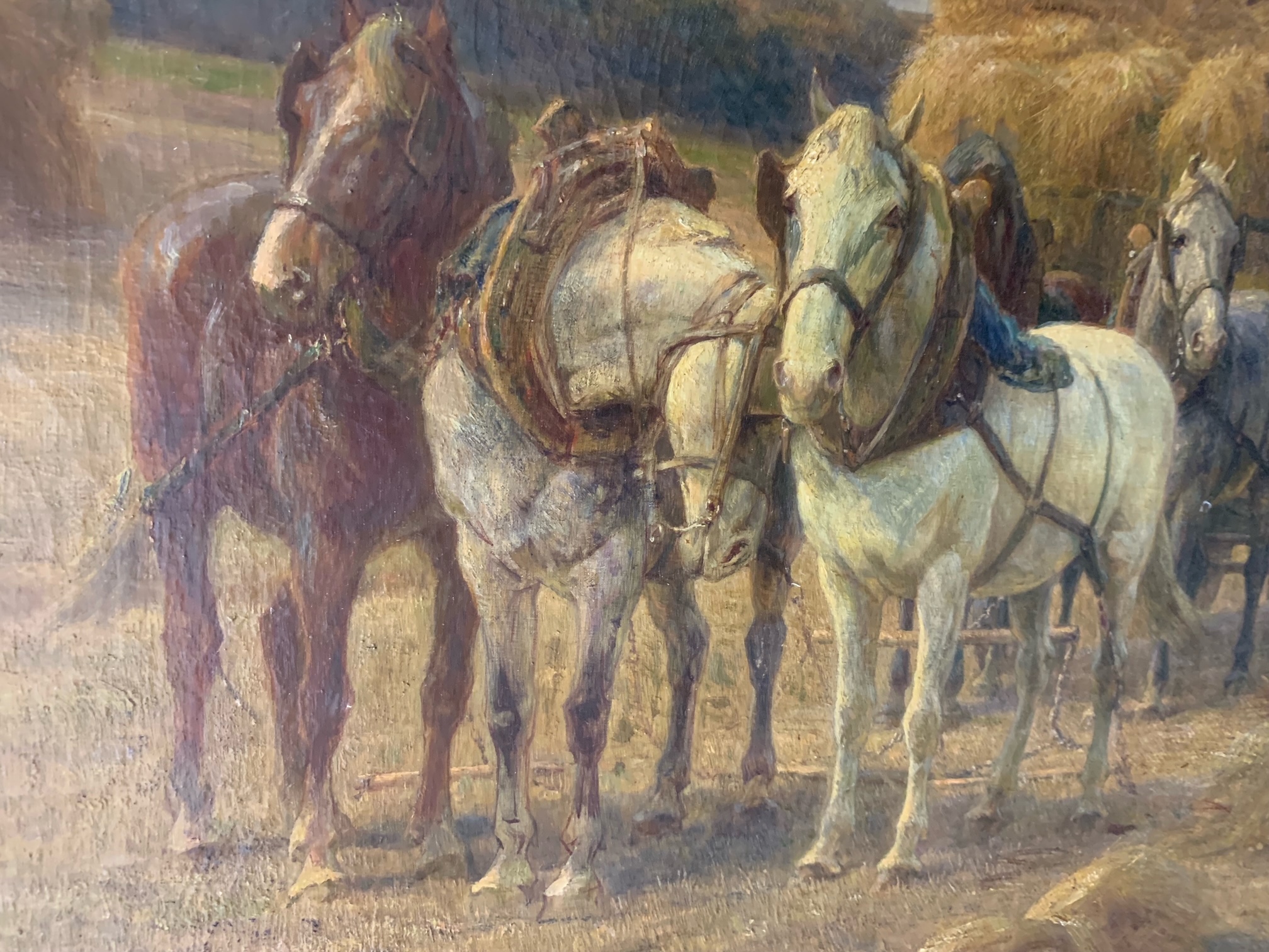 Paul Dominique Philippoteaux (1846-1923) 'The Hay Gatherers' - Image 5 of 6