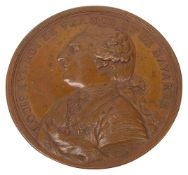 France: Louis XVI bronze medal commemorating the La Perouse expedition of the La Boussole and L'Astr
