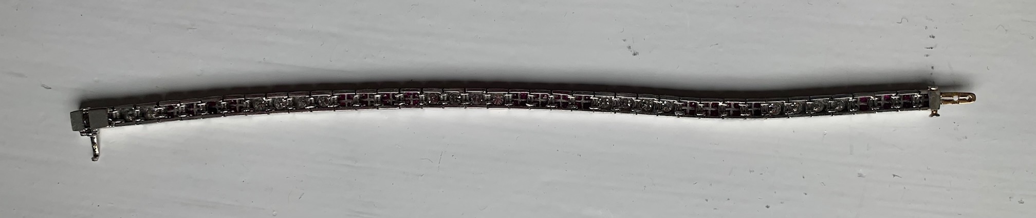 A ruby and diamond flexible link bracelet - Image 15 of 15