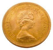 An Elizabeth II gold full sovereign, 1974