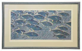 Keith Shackleton (British, 1923- 2015): 'School of Fish' limited edition print