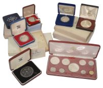 A collection silver and other proof sets and coins