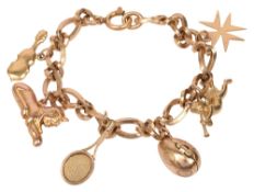 A 9ct charm bracelet