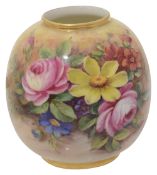 A Royal Worcester vase painted by Ernest Barker