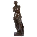 After the Antique, a late 19th century bronze Grand Tour figure of the Menus de Milo by Barbedienne