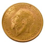 A George V gold full sovereign, 1911