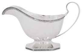 A George V silver sauce boat