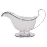 A George V silver sauce boat