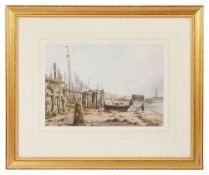 Richard Phene Spiers (1838-1916) 'Figures on the Beach at Shoreham, Sussex'