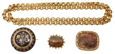Four items of 19th century jewellery