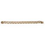 A 9ct gold double fancy link bracelet