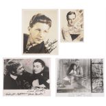 A collection of autographed publicity stills and press photographs