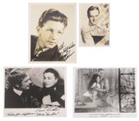 A collection of autographed publicity stills and press photographs